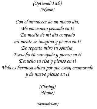 Love  Picture Spanish on Spanish Poem   If It S Not True  It S A Good Story